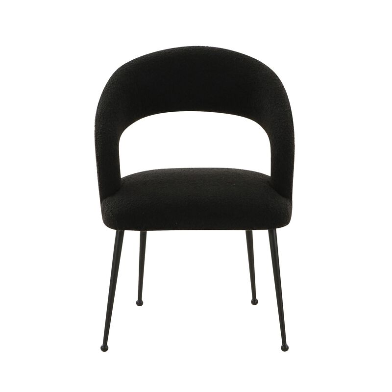 Casafoyer Rocco Black Performance Boucle Dining Chair image number 3