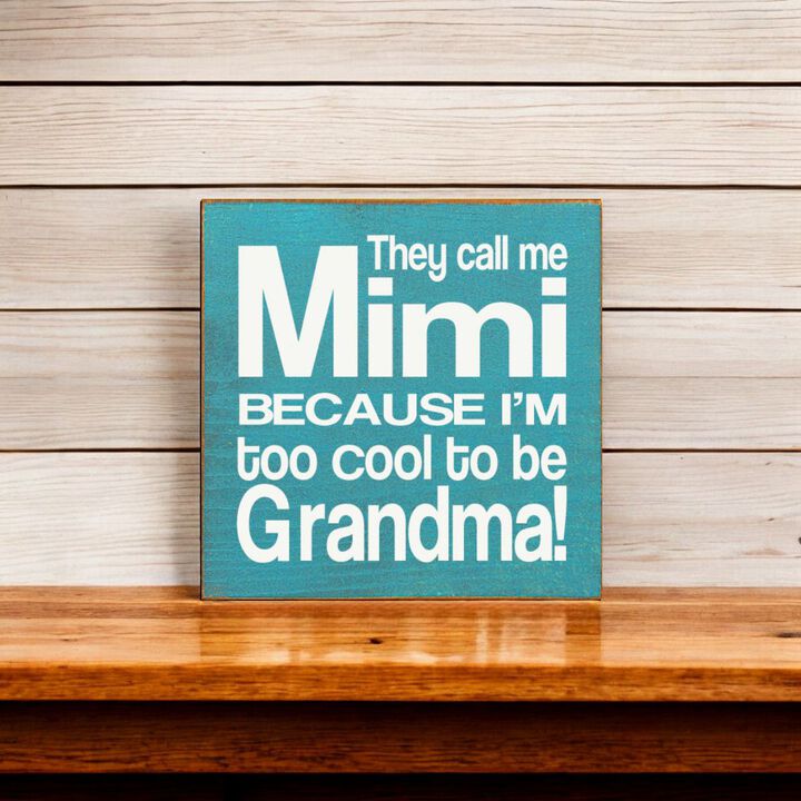 Solid Pine Mimi Quote Wall Sign for Home Decor and Grandparent Gift