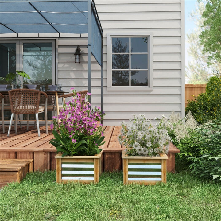 Outdoor Wood Planter Box &ndash; Durable Raised Bed for Patio, Yard & Balcony