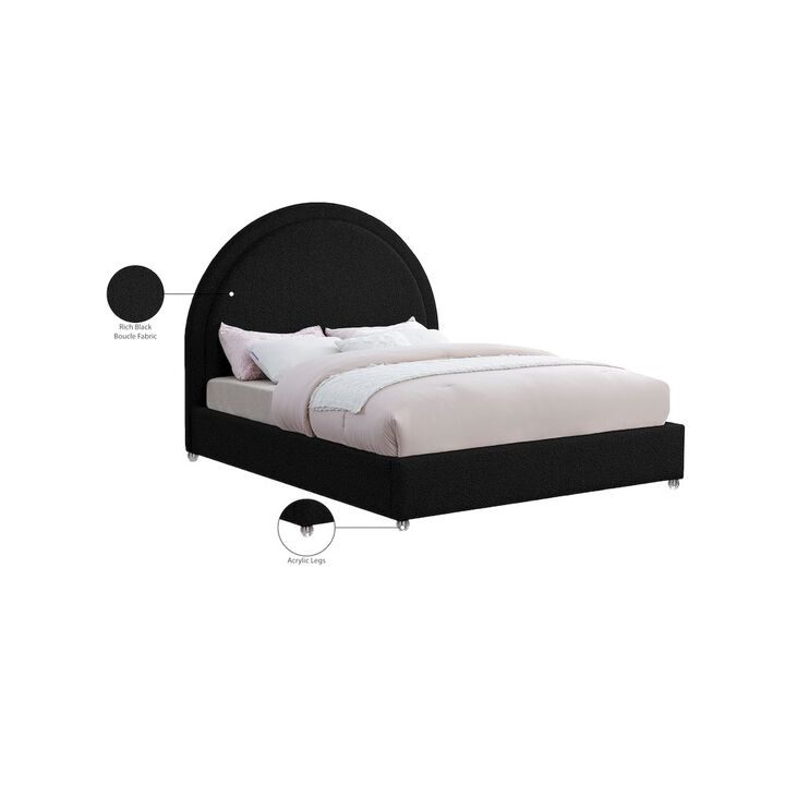 Meridian Furniture Milo Black Fabric King Bed