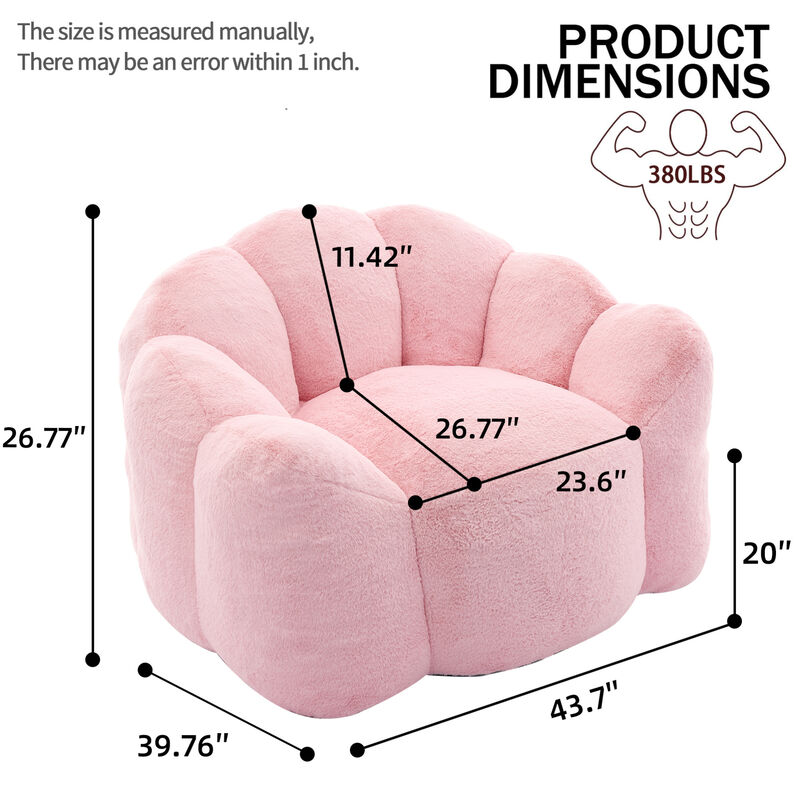 GOODSILO Ergonomic Memory Foam Bean Bag Sofa Chair with Pull Ring for Easy Mobility and Relaxation image number 2