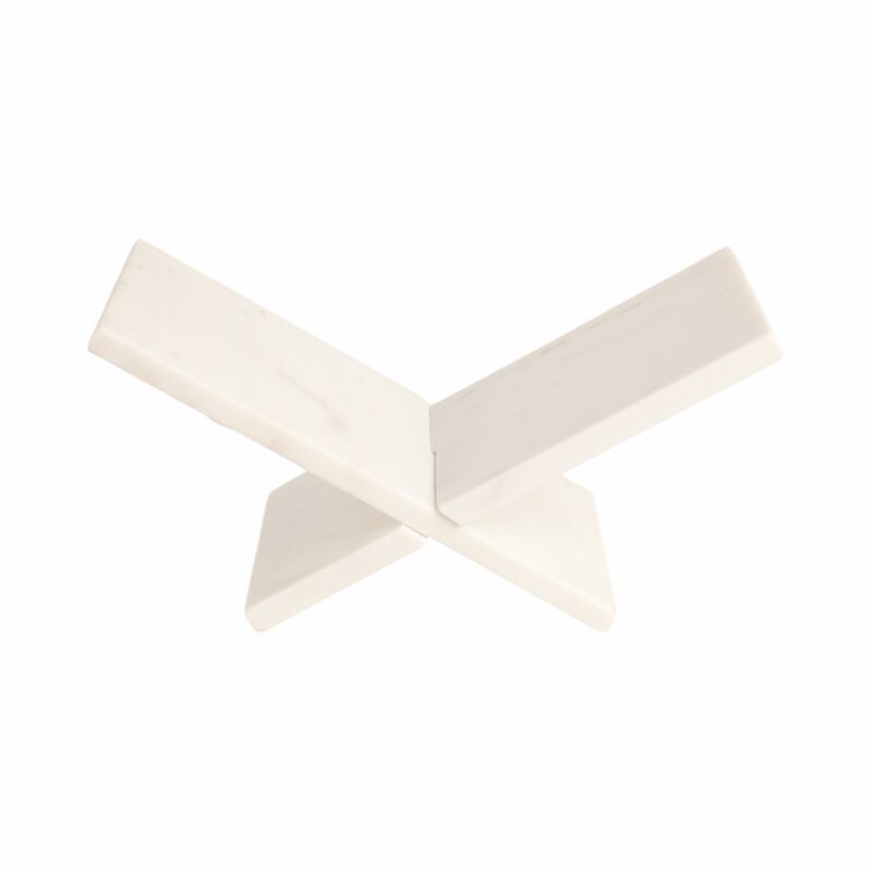 14" Marble Bookstand, White, Kd image number 4