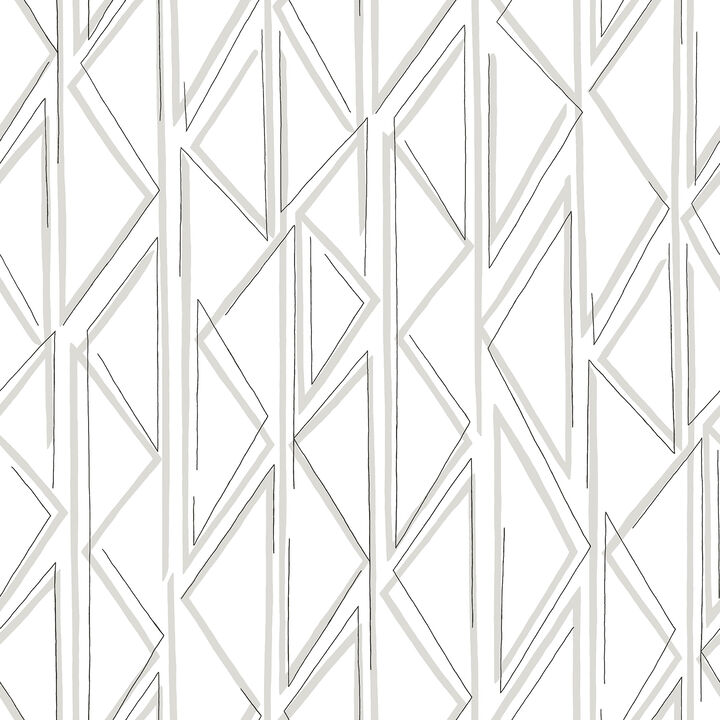 Sideways Sketch Grey Wallpaper