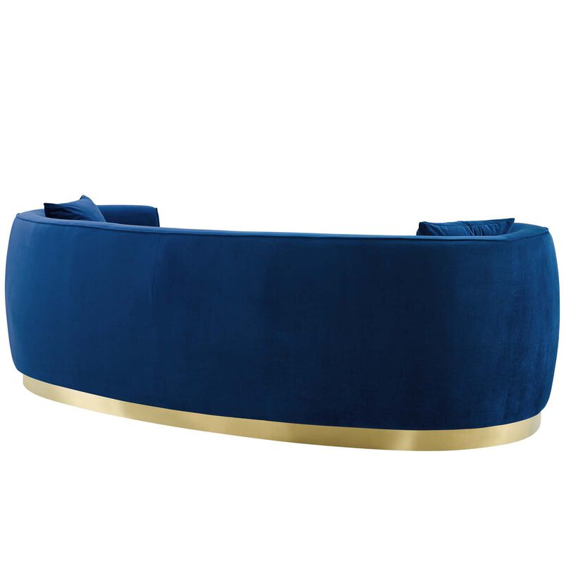 Resolute Curved Performance Velvet Sofa image number 4
