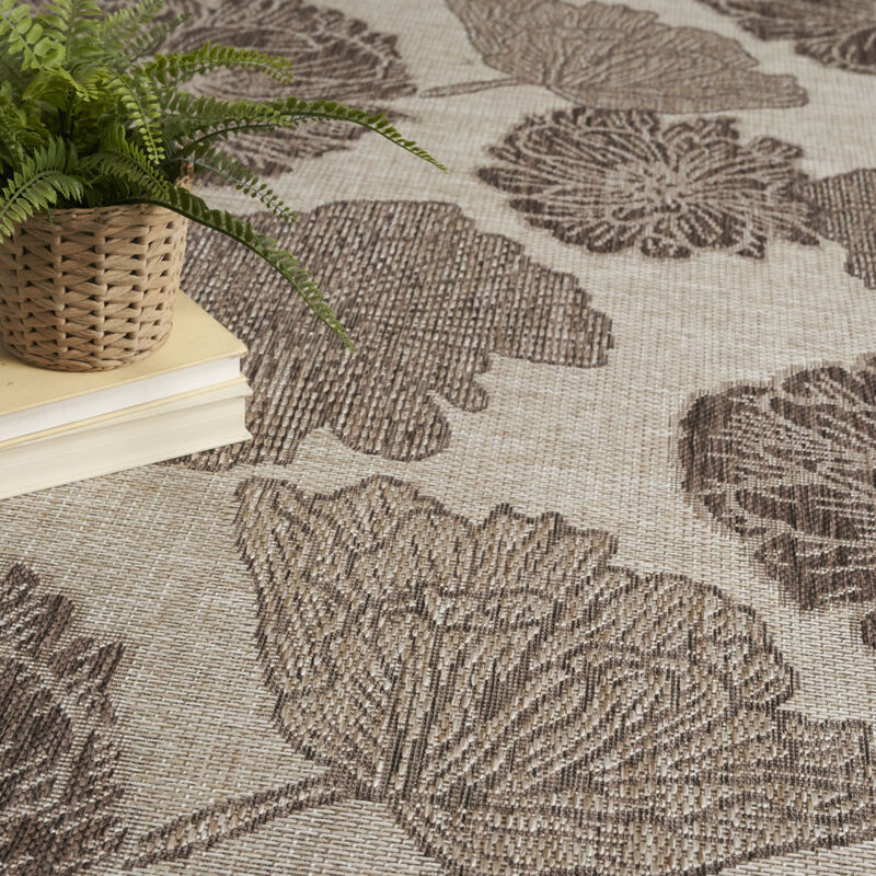 HomeRoots Floral Indoor Outdoor Area Rug image number 3