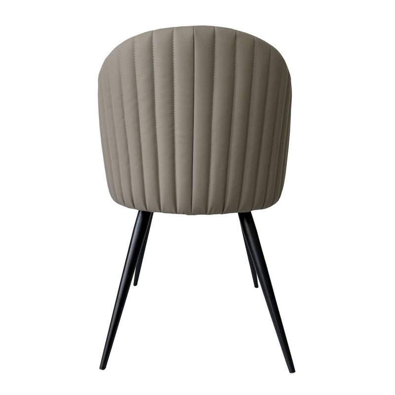 Modrest Marnie - Contemporary Gray + Cream Dining Chair