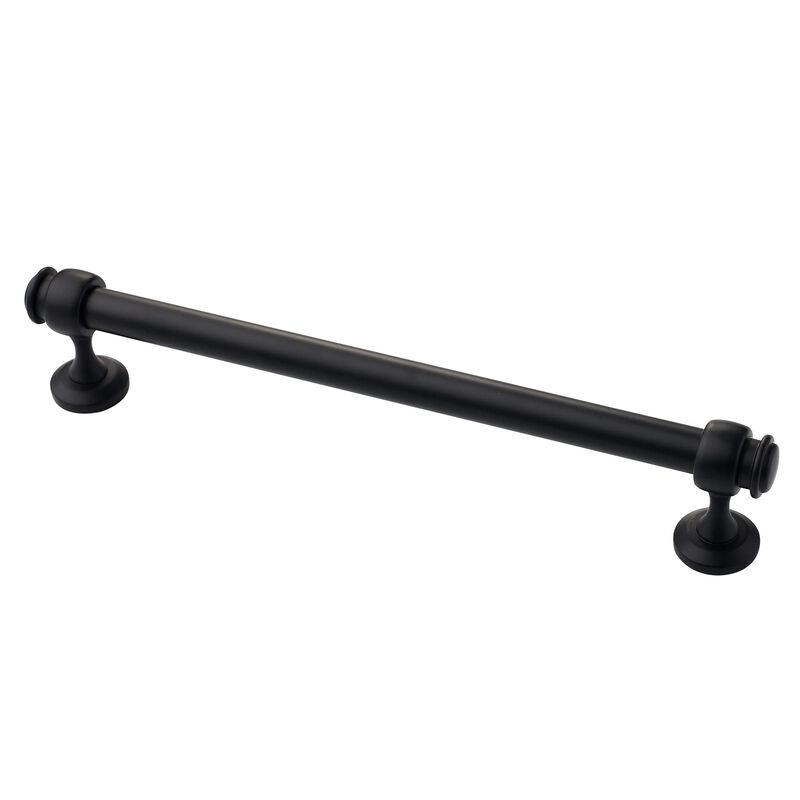 Alzassbg 5 Pack Matt Black Cabinet Pulls, 10 Inch(254mm) Hole Centers Cabinet Handles Kitchen Hardware Straight Bar for Cabinets