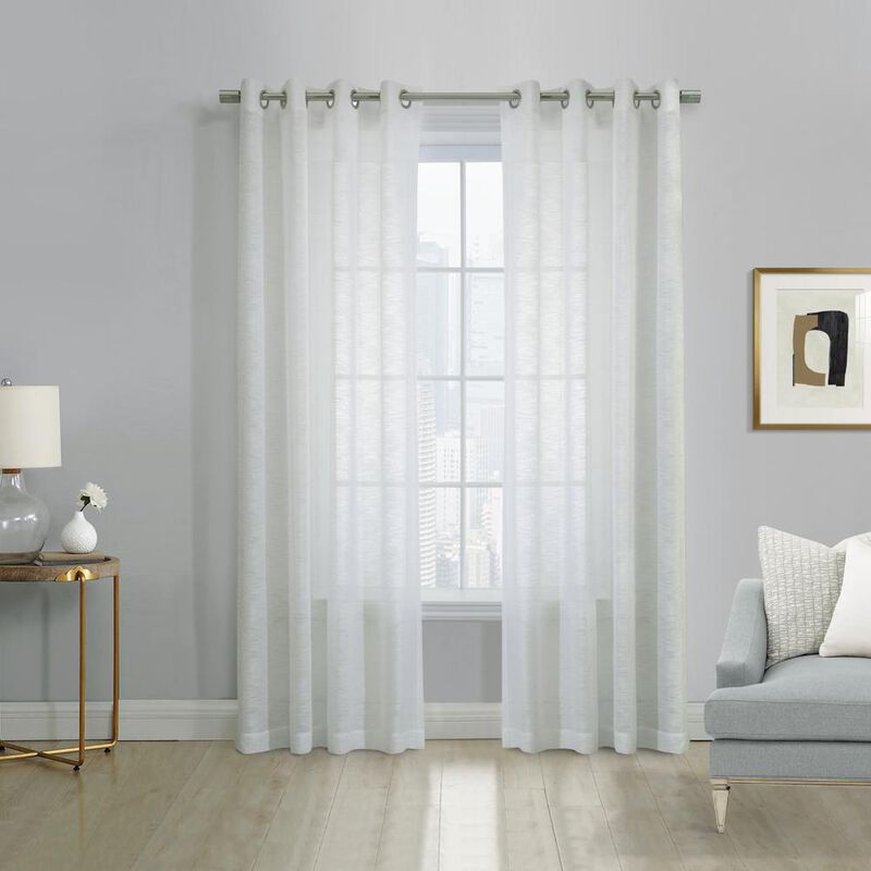 Habitat Boucle Sheer Premium Stylish and Functional Grommet Curtain Panel