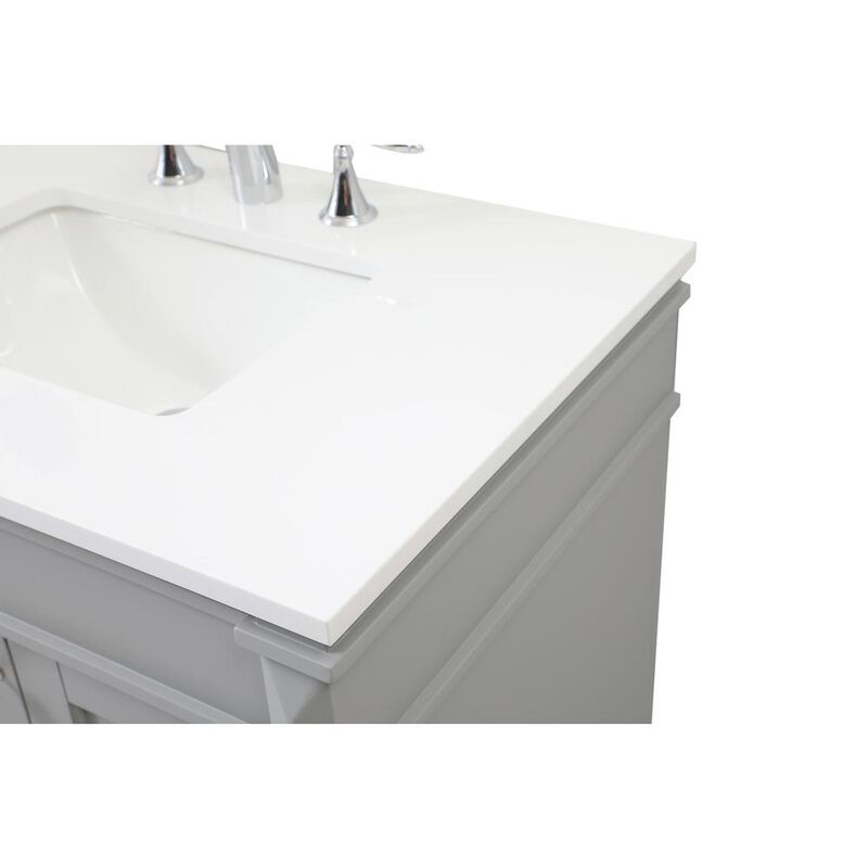 Elegant Kitchen and Bath 32 inch Single bathroom vanity in grey