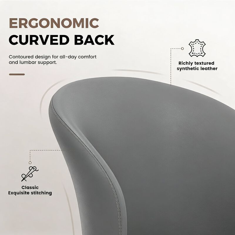 Modern PU Leather Dining Chair Set of 4 image number 3