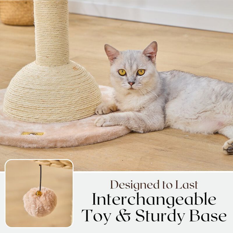 Petpals 30-in Lookout Cat Tree Bed, Beige