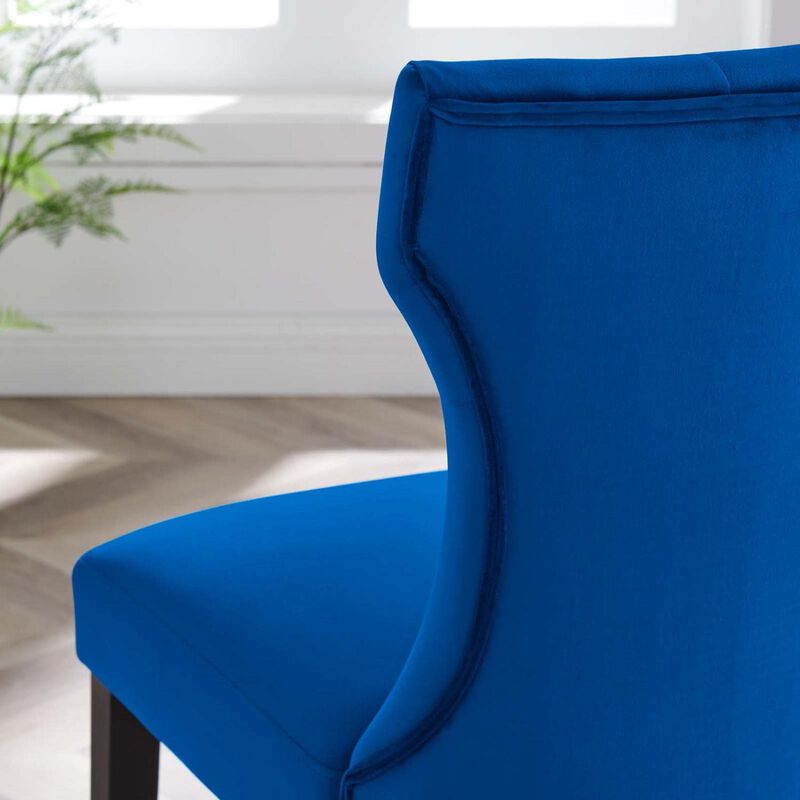 Modway Silhouette Velvet Set of 2 Dining Chairs with Navy Finish EEI-5014-NAV image number 3