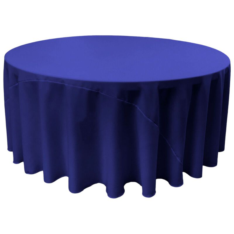 Polyester Poplin Round Tablecloth 132 Inch for Banquet and Dining Tables image number 0