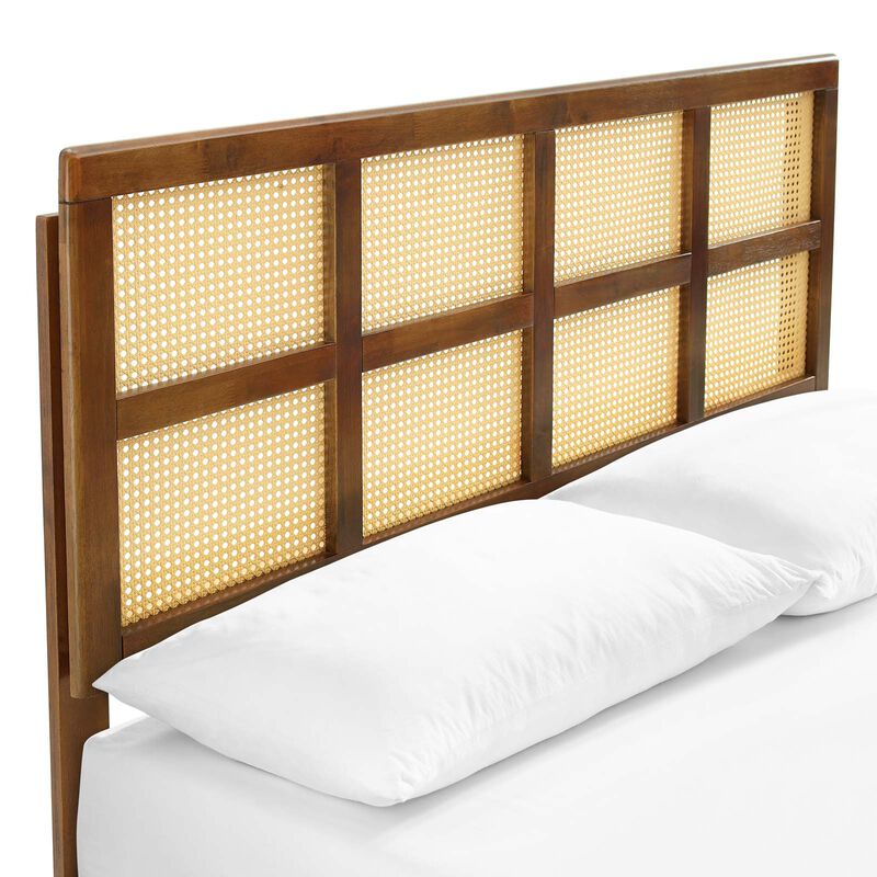 Modway - Sidney Cane and Wood Full Platform Bed with Splayed Legs image number 4