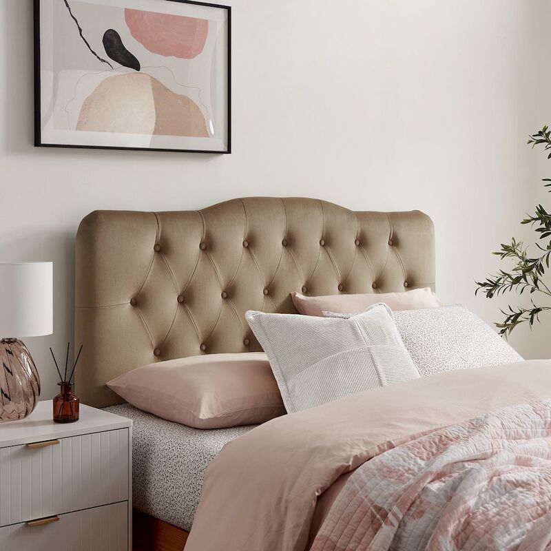 Annabel Stain-Resistant Performance Velvet Full Headboard image number 6