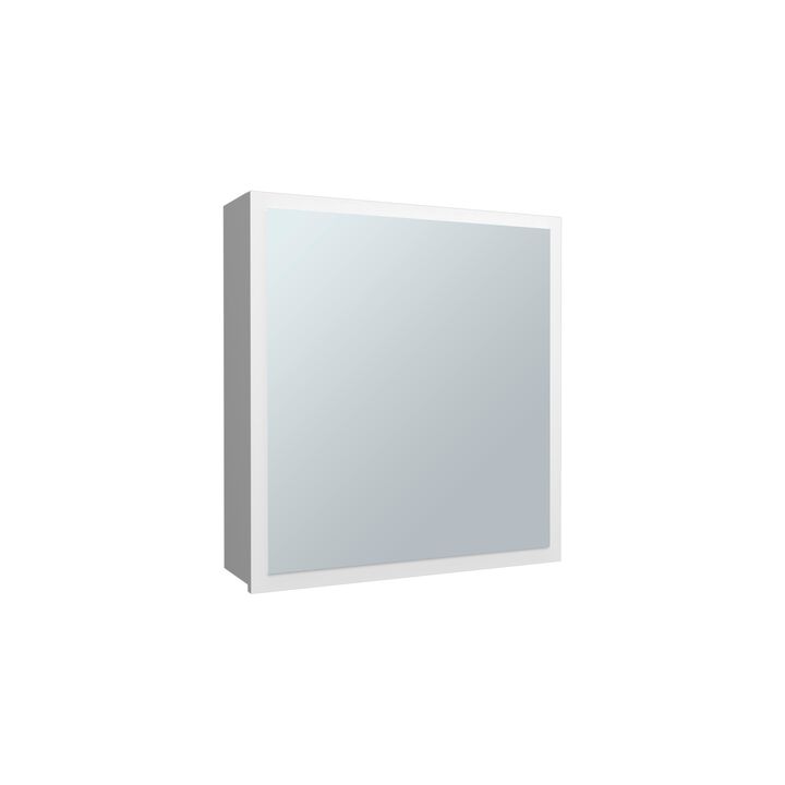 Loring Medicine Cabinet 21.1" H, 1 Door, 4 Shelves, 1 Mirror, Black