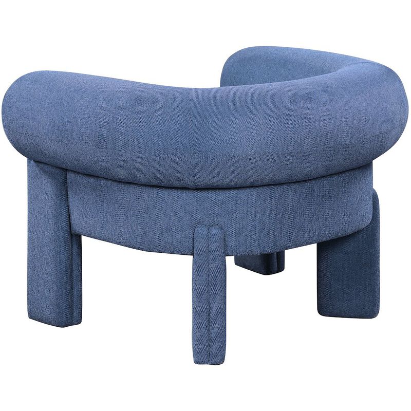 Meridian Furniture Stefano Navy Polyester Fabric Accent Chair