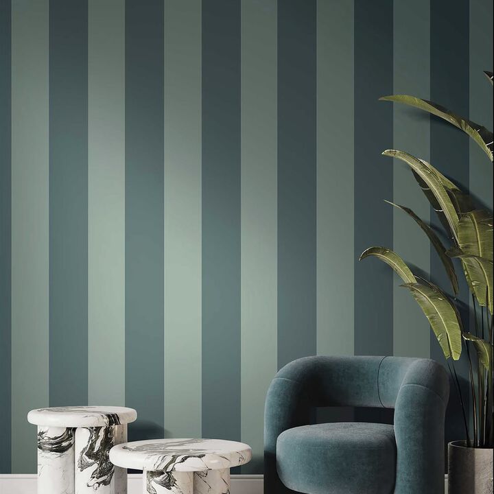 Ornamenta Stripe Green Wallpaper 35965