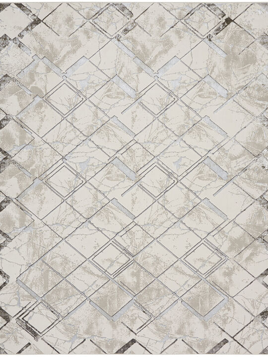 Glitz GLZ02 Ivory/Gray 9' x 12' Rug