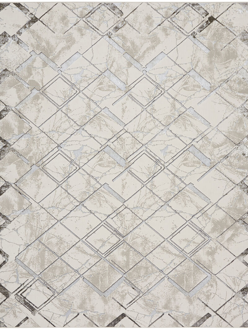 Glitz GLZ02 Ivory/Gray 9' x 12' Rug