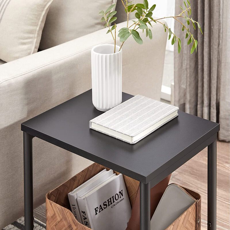 Hivvago Set of 2 Side Table with Storage Shelf