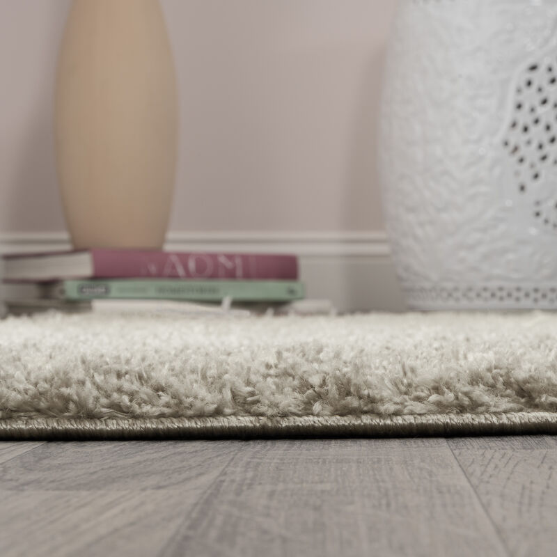 Pele Modern Geometric Dot Shag Gray/Ivory Rug