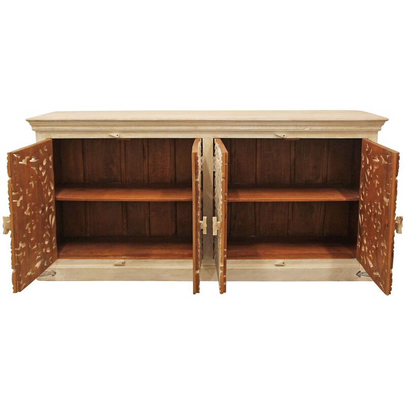 Alex Hamilton Carter Flores 4-Door Sideboard in Distressed White image number 5