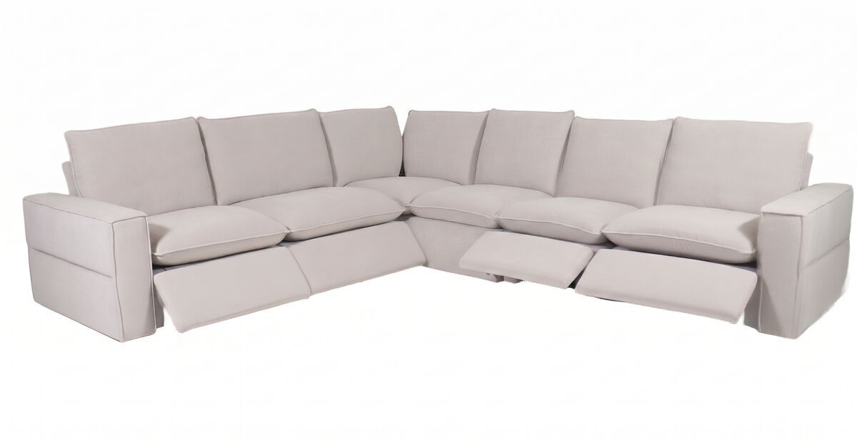 Warner Power Motion 6pc Sectional in Sand