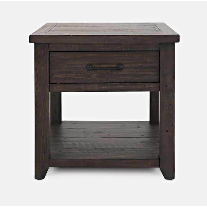 Jofran Madison County Rustic Reclaimed Pine Farmhouse Harris End Table