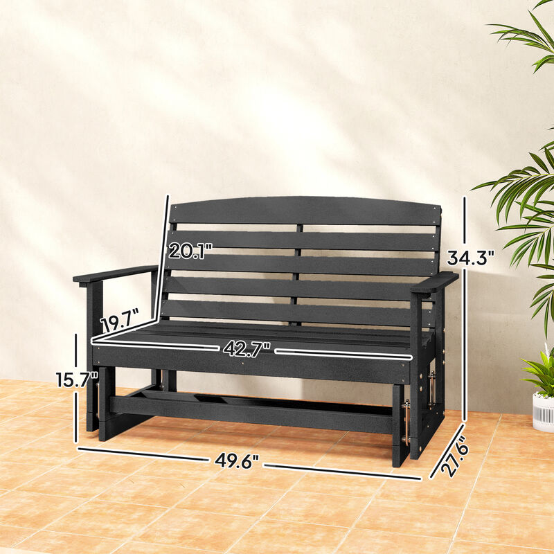 Hivvago Two-Person Outdoor Glider Chair image number 2