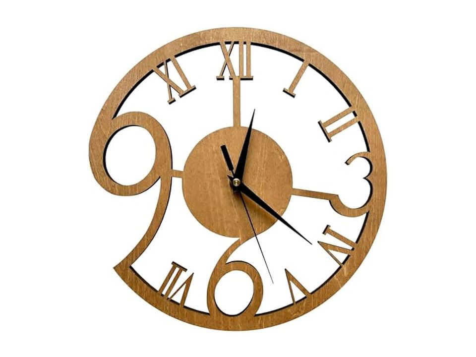 Rizalit Wood Artistic Classic Style Reloj Wall Clock 5 Inch Silent Non Ticking