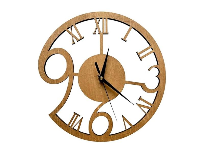 Rizalit Wood Artistic Classic Style Reloj Wall Clock 5 Inch Silent Non Ticking image number 0