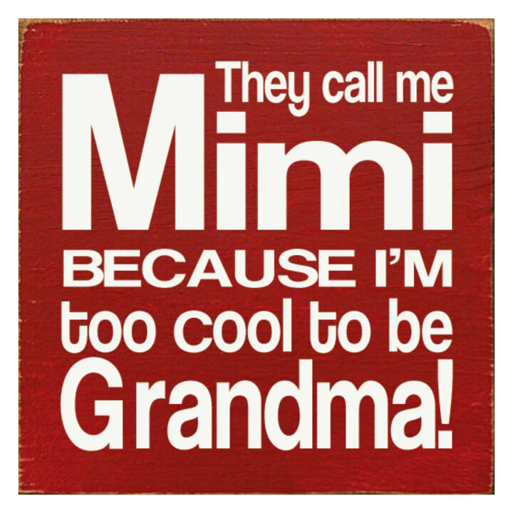 Solid Pine Mimi Quote Wall Sign for Home Decor and Grandparent Gift