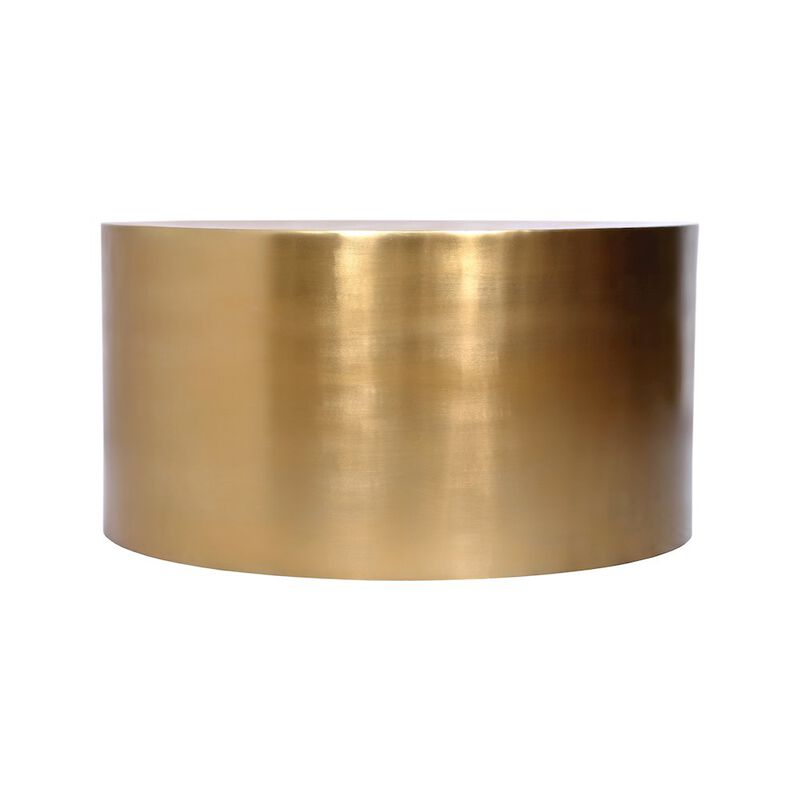 Meridian Furniture Cylinder Brushed Gold Coffee Table