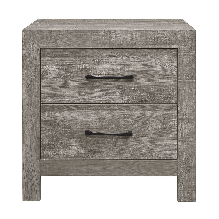 Streamdale Rustic Gray 2-Drawer Nightstand