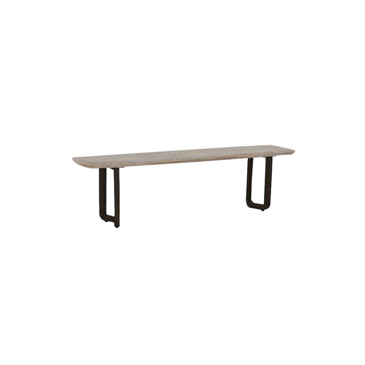 Porter Designs Nest Solid Wood Dining Bench, White
