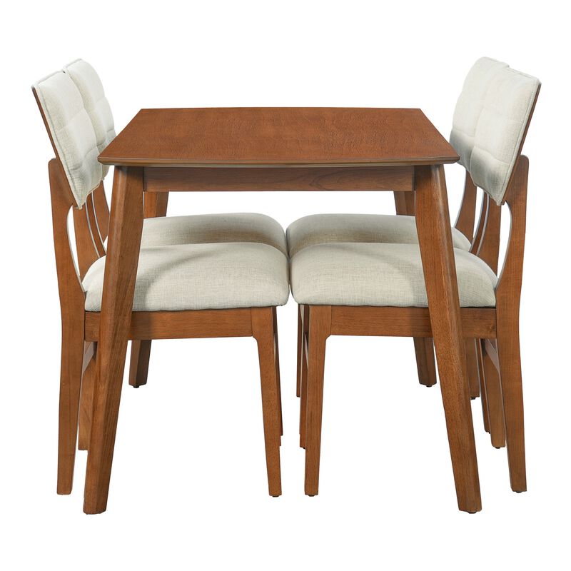 Zekast Scandinavian 4‑Piece Dining Table Set image number 0