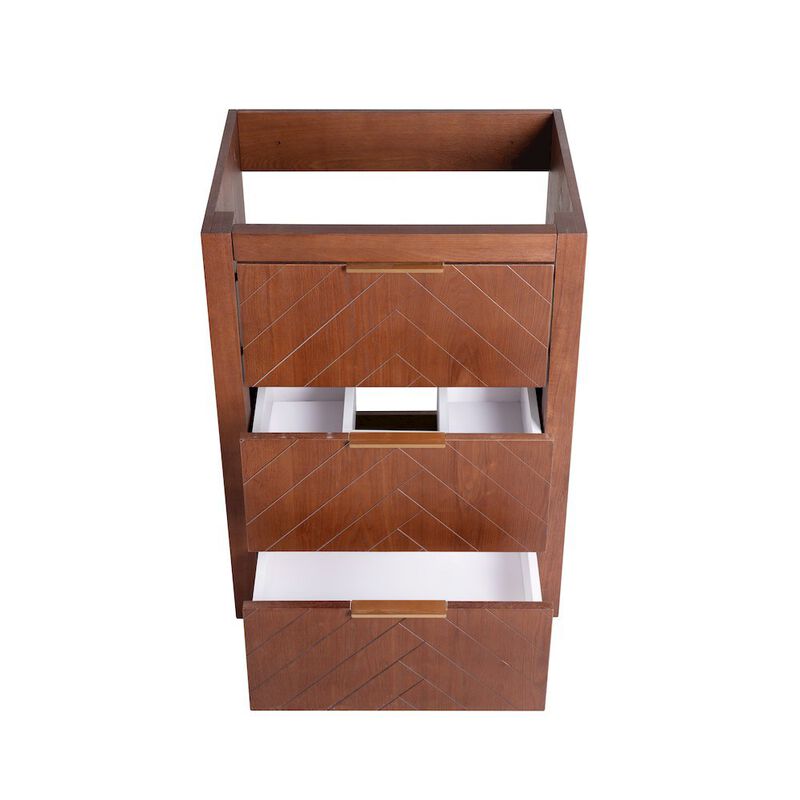 Daxton 24" Freestanding Bathroom Vanity Cabinet without Top in Brown Oak image number 5