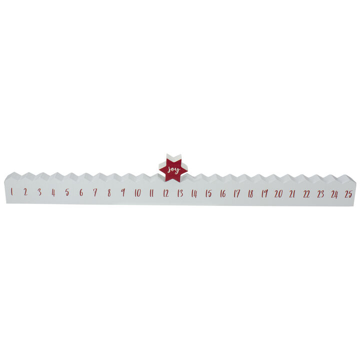 24" Red and White "Joy" Christmas Countdown Advent Calendar