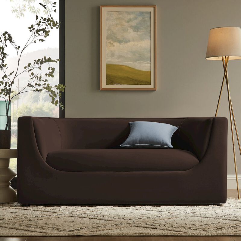 Hilda 67" Curved Back Performance Velvet Loveseat image number 8