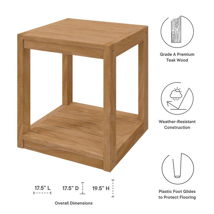 Carlsbad 3-Piece Teak Wood Outdoor Patio Set
