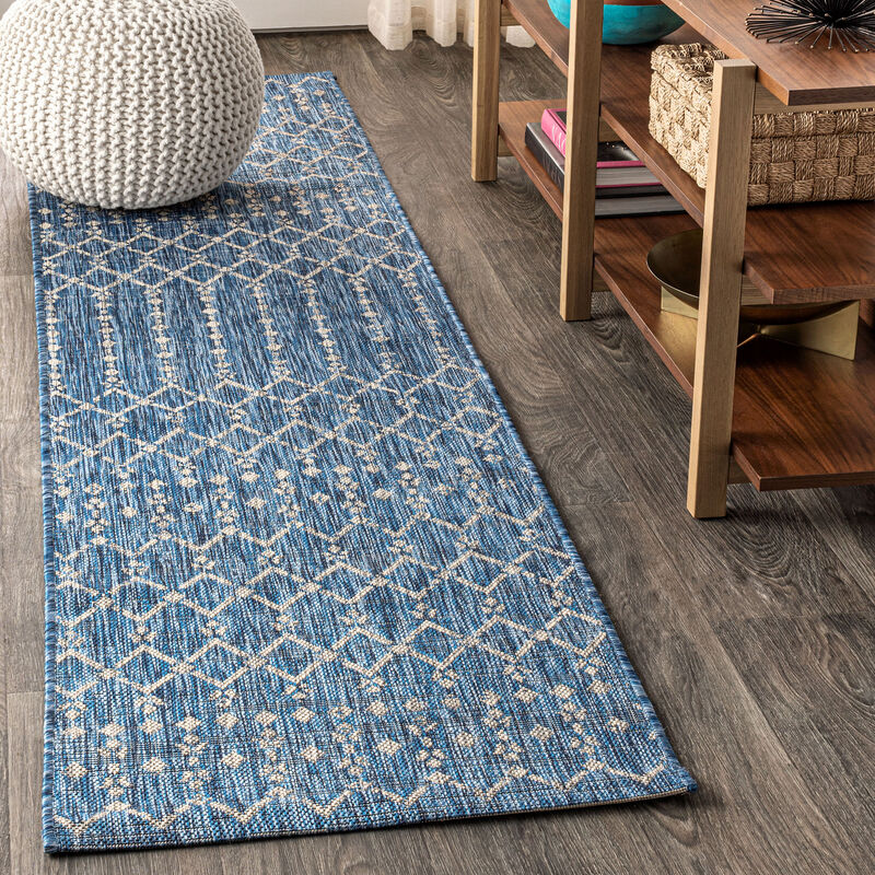 Ourika Moroccan Geometric Textured Weave Indoor/Outdoor Area Rug