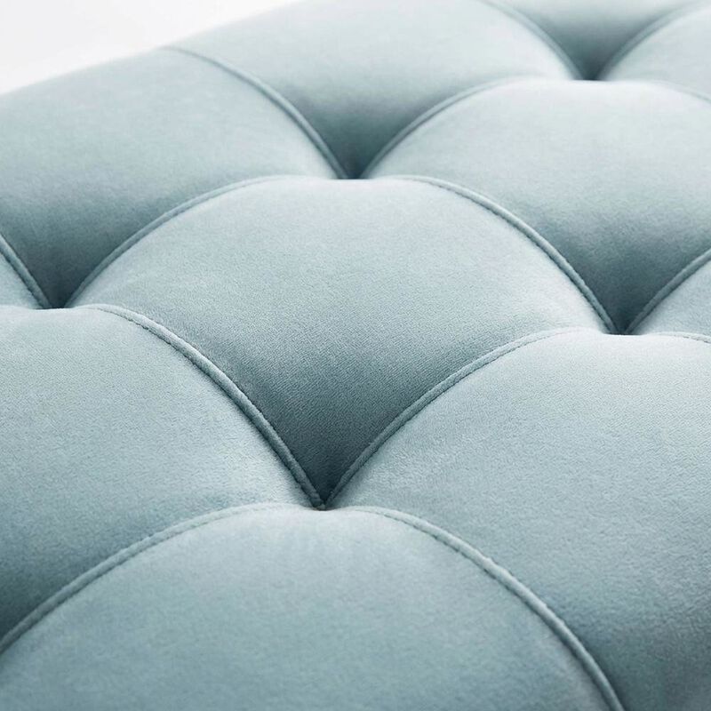 Biscuit Tufted Full Headboard in Performance Velvet with Elegant Design image number 4