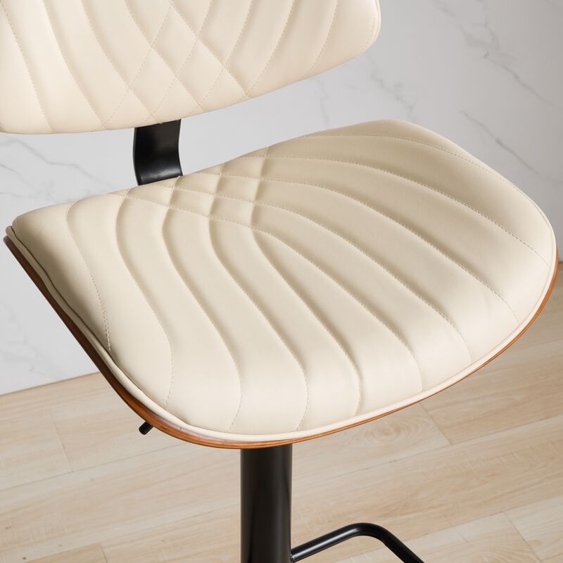 Mid-Century Adjustable Swivel Bar Stools, Set of 2 image number 6