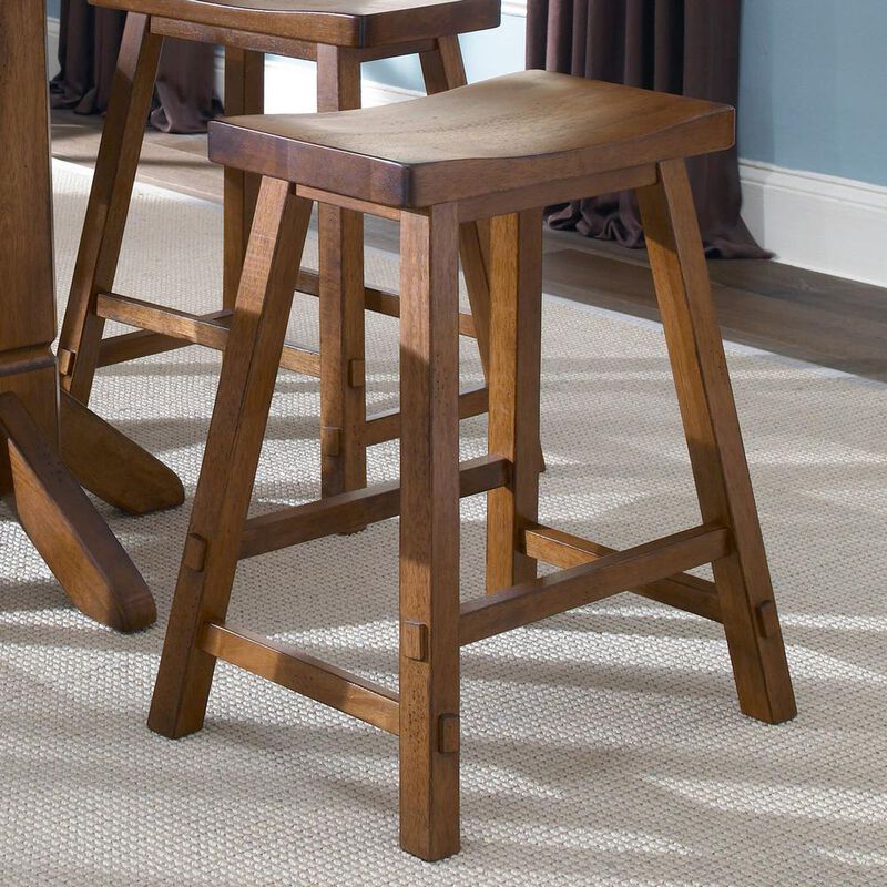 Liberty Furniture Creations 24 Inch Sawhorse Counter Stool - Tobacco (RTA) in Various image number 2