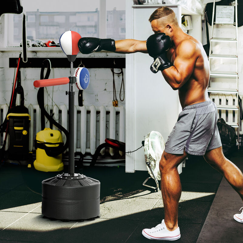 Hivvago Free-Standing Boxing Bag with Speed Bag and Reaction Bar image number 1