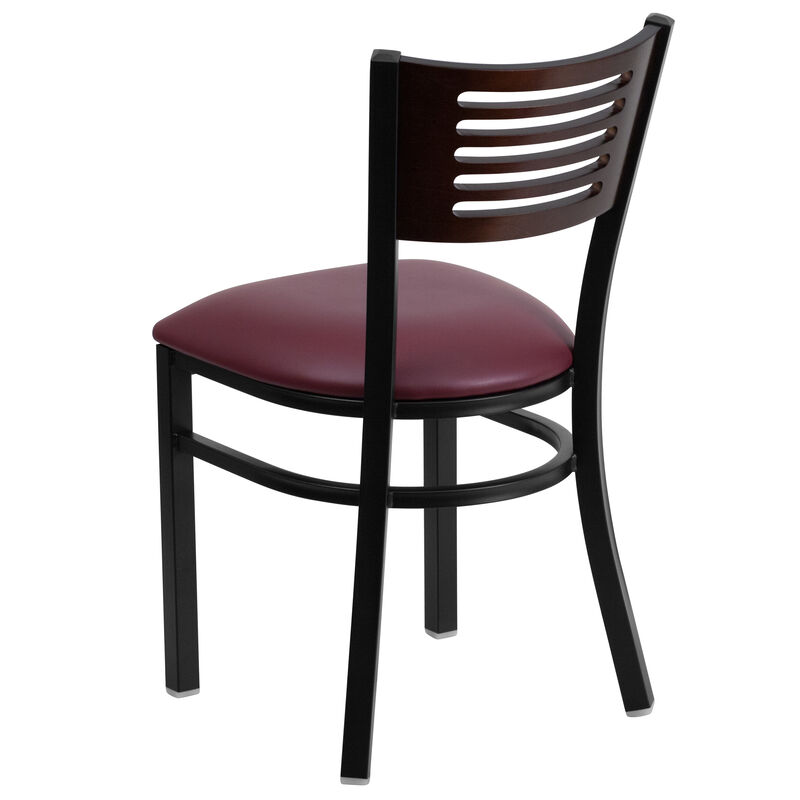 Bk/Mah Slat Chair- Seat image number 3