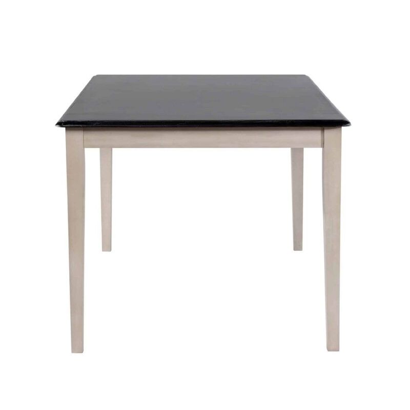 Nova Dining Table, Rectangular, European Black Ash w Antique White 59 Inch image number 3