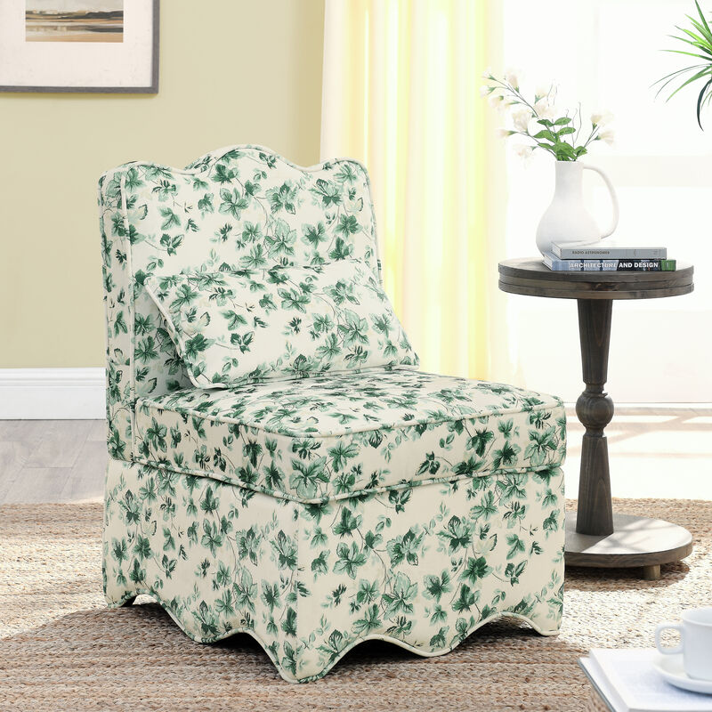 Merax Floral Dining Chair with Soft Seat Cushion and Backrest