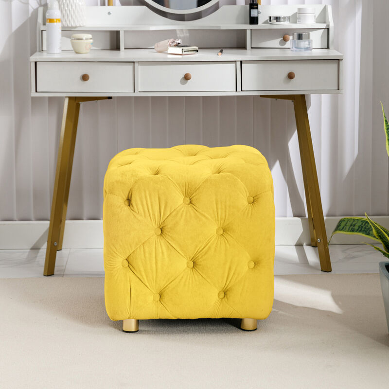 GOODSILO Versatile Modern Velvet Upholstered Ottoman Footstool with Multi-Functional Design for Stylish Home D&eacute;cor and Comfortable Seating image number 5